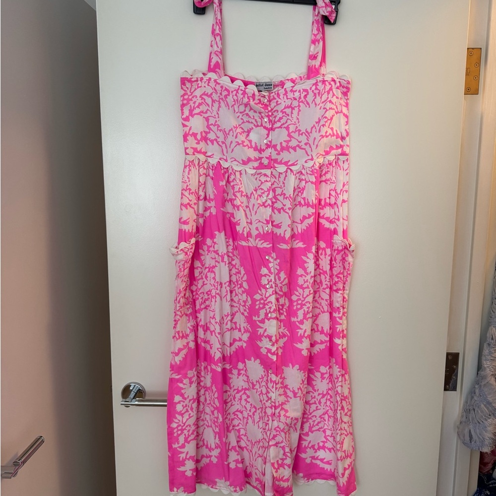 Pink and White Floral Dress
